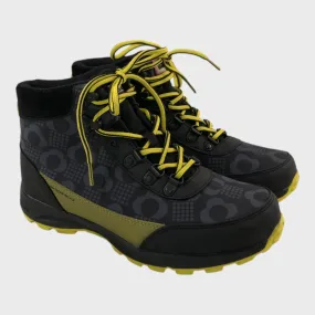 Branded Orla Kiely Rain Cloud Grey Printed Hiking Boots - Size 5 UK