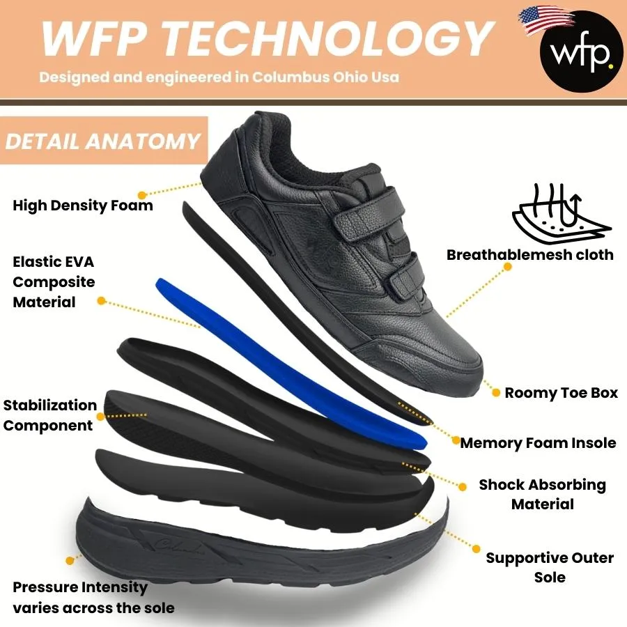 Columbus WFP Walking Boost Shoes for Women - Extra Comfortable Everyday Shoe w/Strap Closure