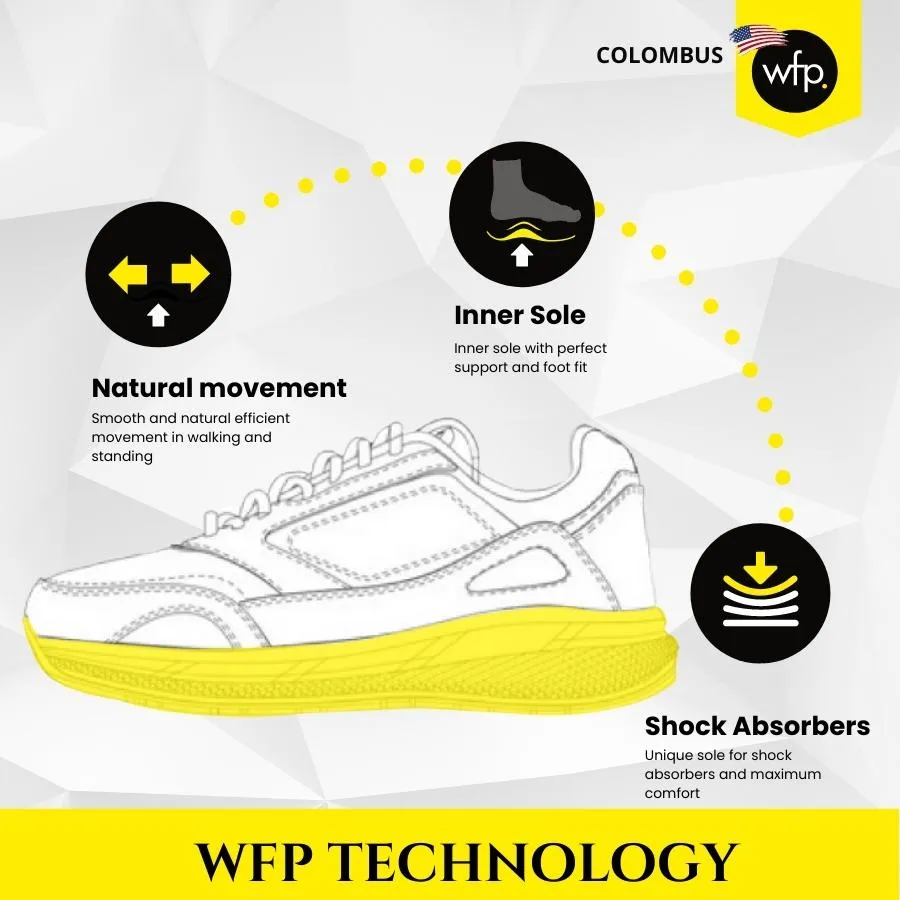 Columbus WFP Walking Boost Shoes for Women - Extra Comfortable Everyday Shoe w/Strap Closure