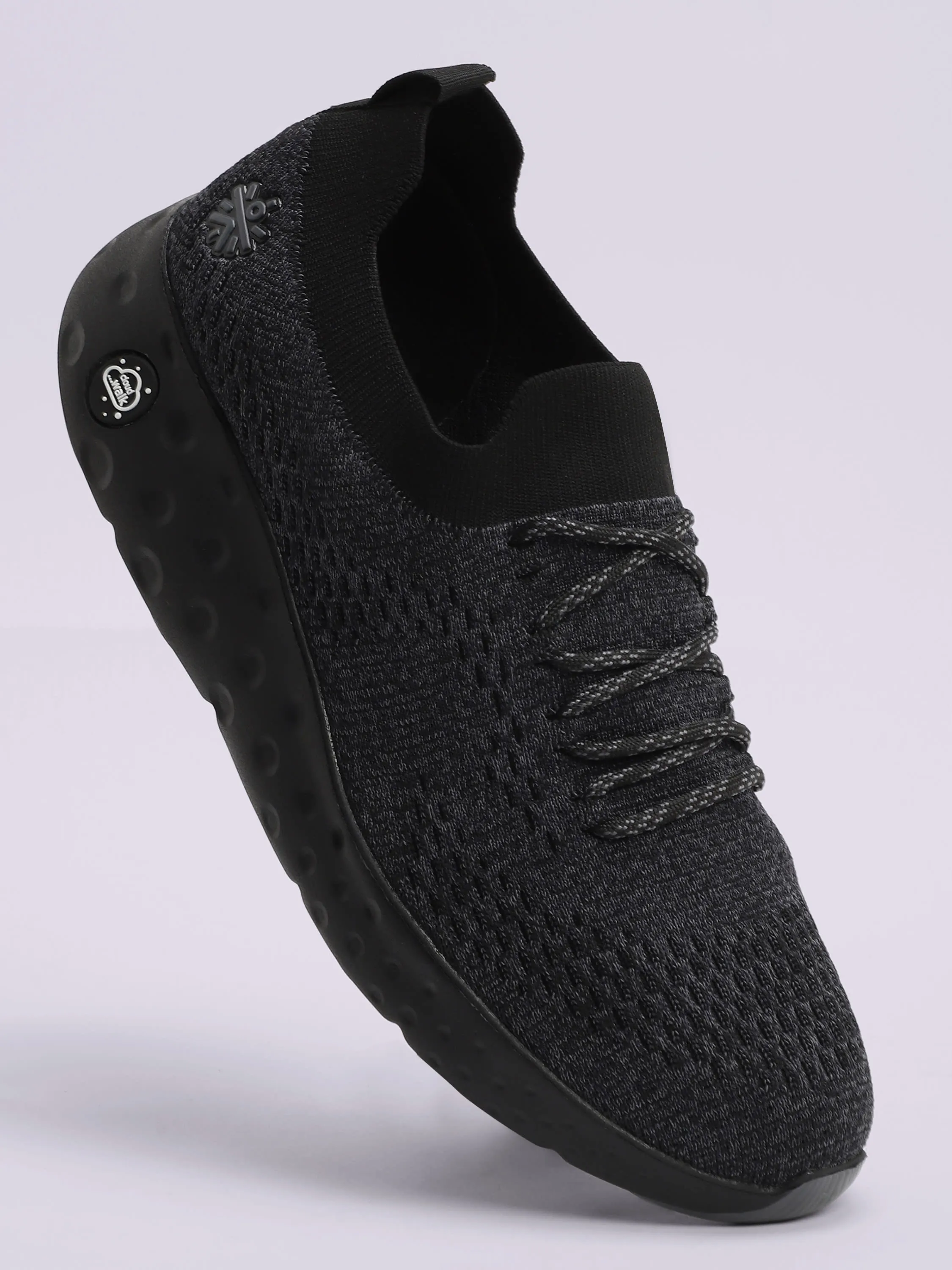 EZ  Plush Men's Walking Shoes - Black/Grey