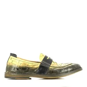 Forte S182229 Beige & Black Slip-On Shoes