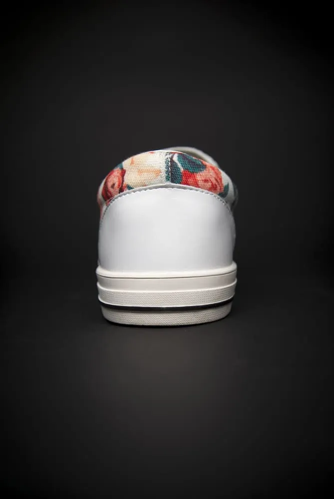 Frida Floral Print Canvas Men's Slip On Low-Top
