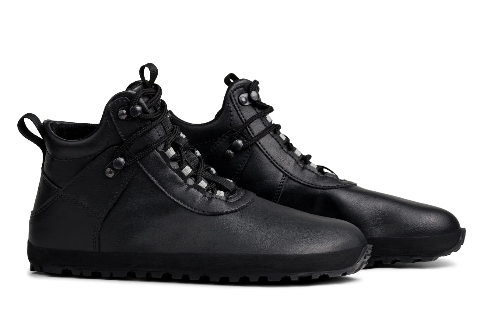 Men's Hiker black xWide barefoot ankle trekking boots