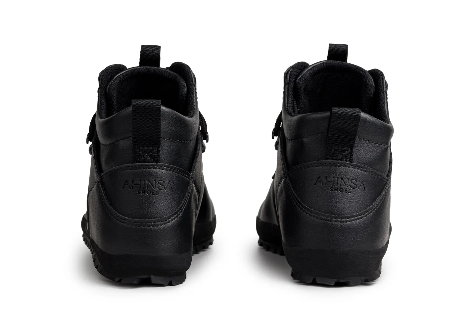 Men's Hiker black xWide barefoot ankle trekking boots