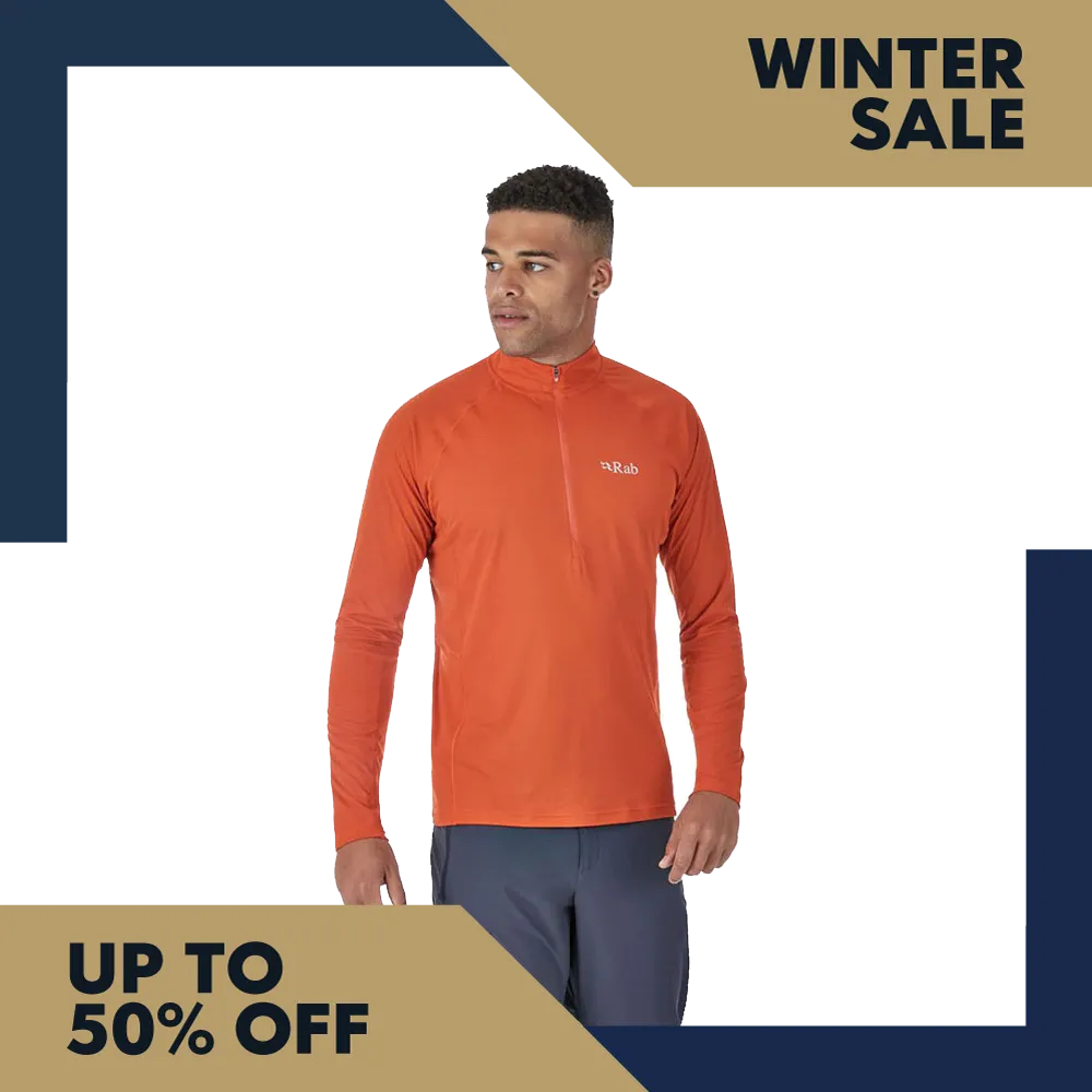 Rab Pulse Long Sleeve Zip - Firecracker