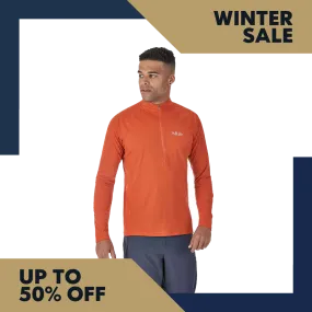 Rab Pulse Long Sleeve Zip - Firecracker