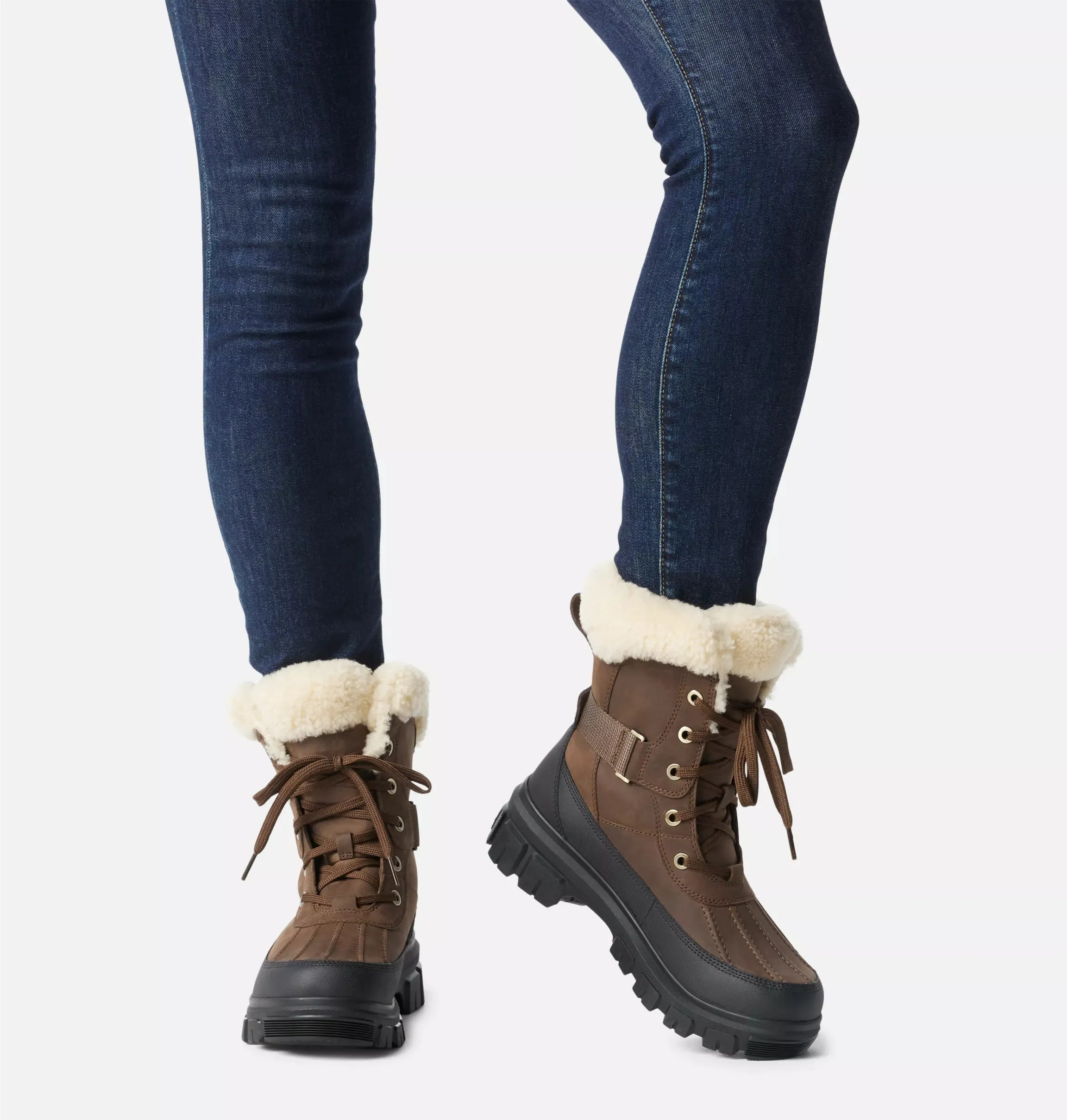 Sorel Women's Torino V Parc Waterproof Snow Boots-Tobacco, Black