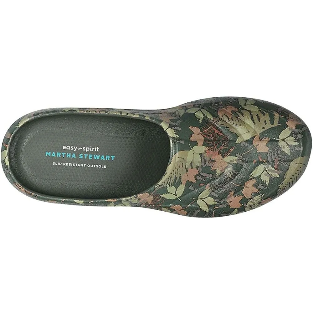 Tgarden Dark Green Multi Print Easy Spirit Garden Clogs