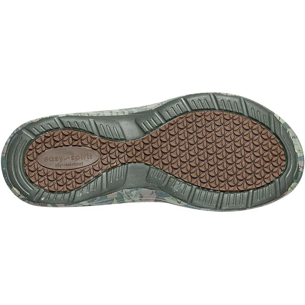 Tgarden Dark Green Multi Print Easy Spirit Garden Clogs